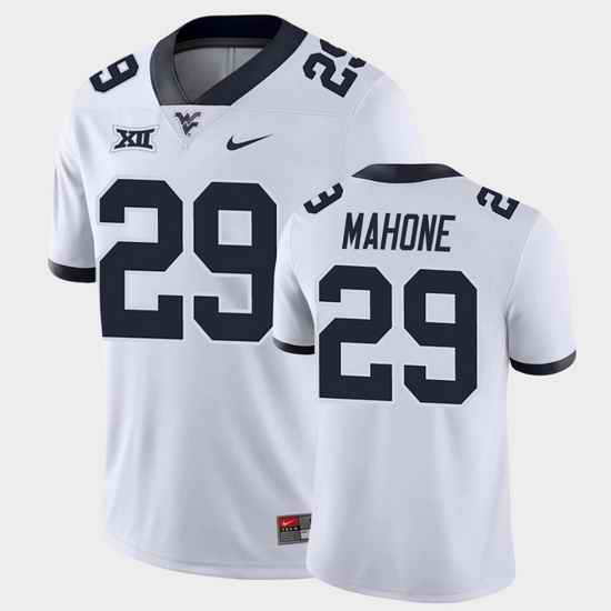 Men West Virginia Mountaineers Sean Mahone Game White College Football Jersey